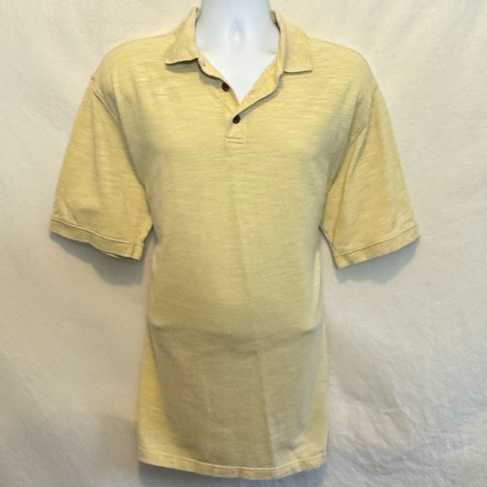 C-155 Men’s Tommy Bahama Yellow Short Sleeve Pullover Polo Shirt Size M